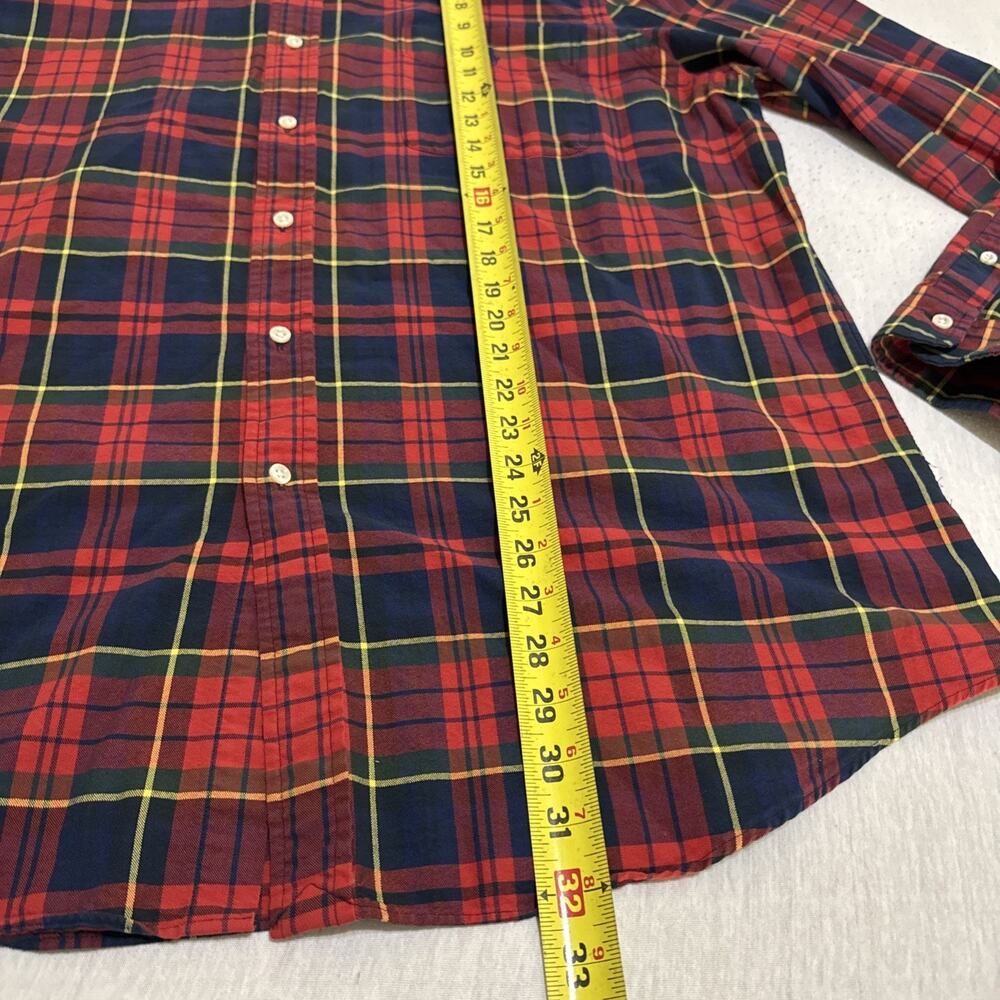 Ralph Lauren Button Down Shirt Mens XXL Red Plaid Classic Fit Long Sleeve Oxford - Picture 6 of 7